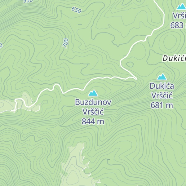 Map of Buzdunov Vrščić