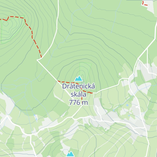 Map of Drátenická skála
