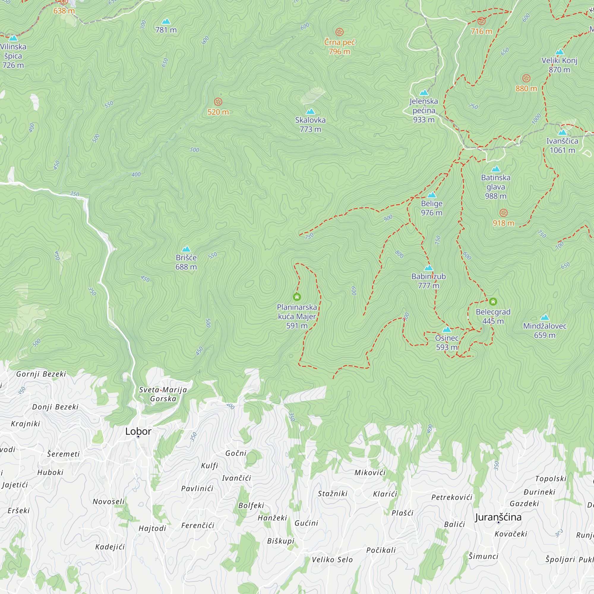 Planinarska kuća Majer map
