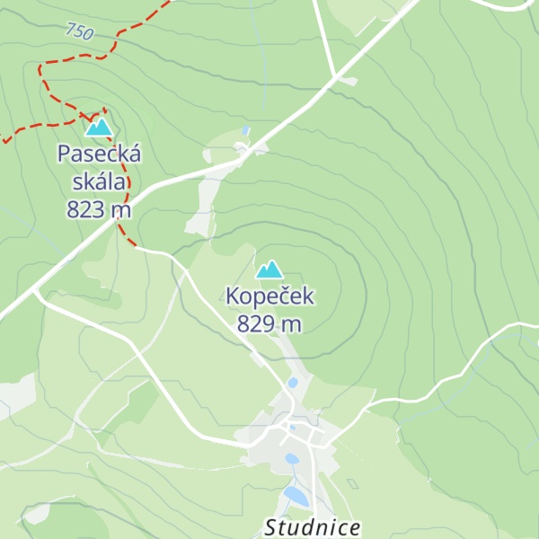 Map of Kopeček