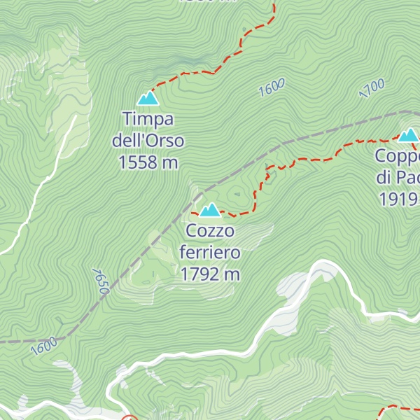 Map of Cozzo ferriero