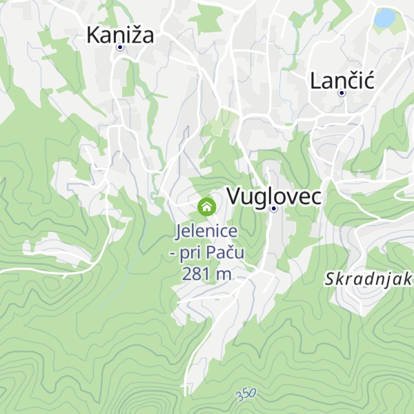Map of Jelenice - pri Paču