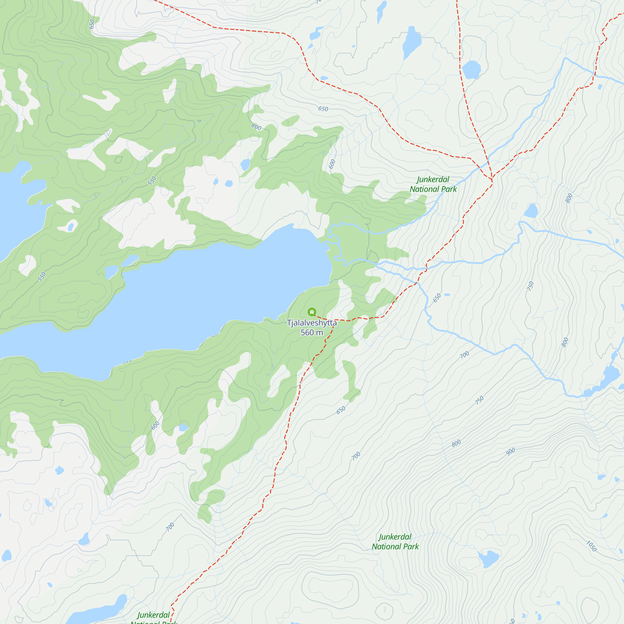 Tjalalveshytta map