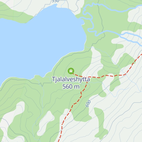 Map of Tjalalveshytta