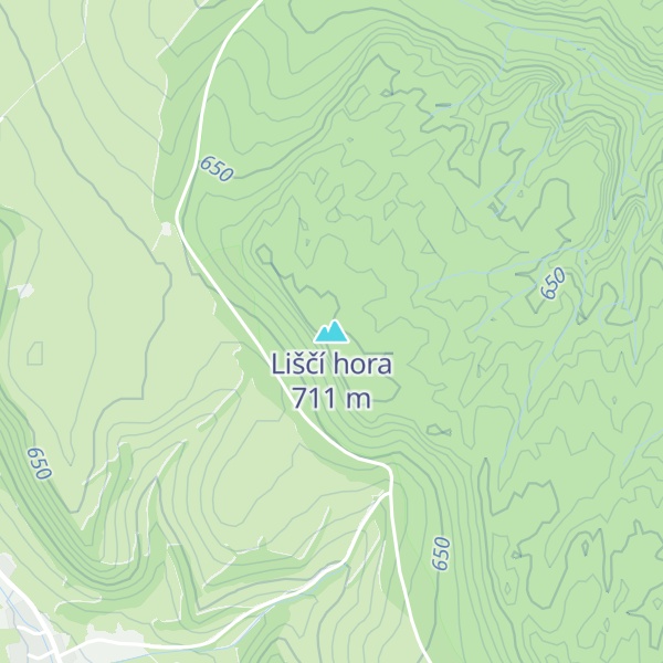 Map of Liščí hora