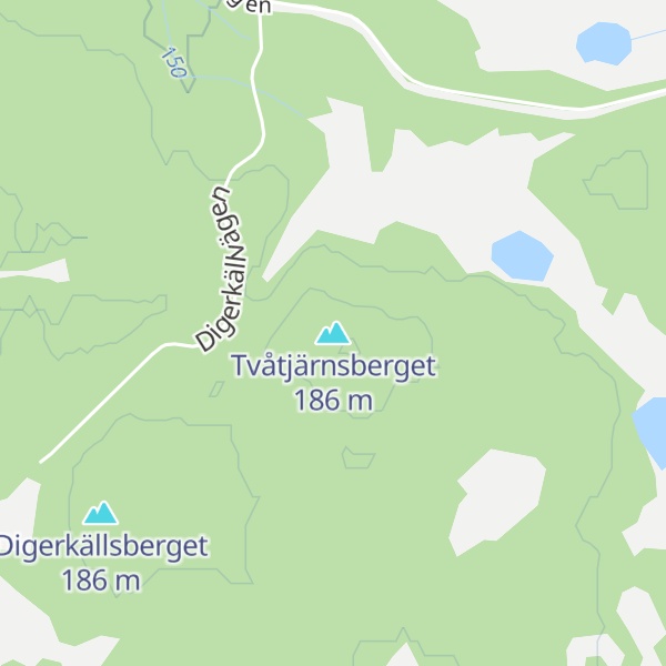Map of Tvåtjärnsberget