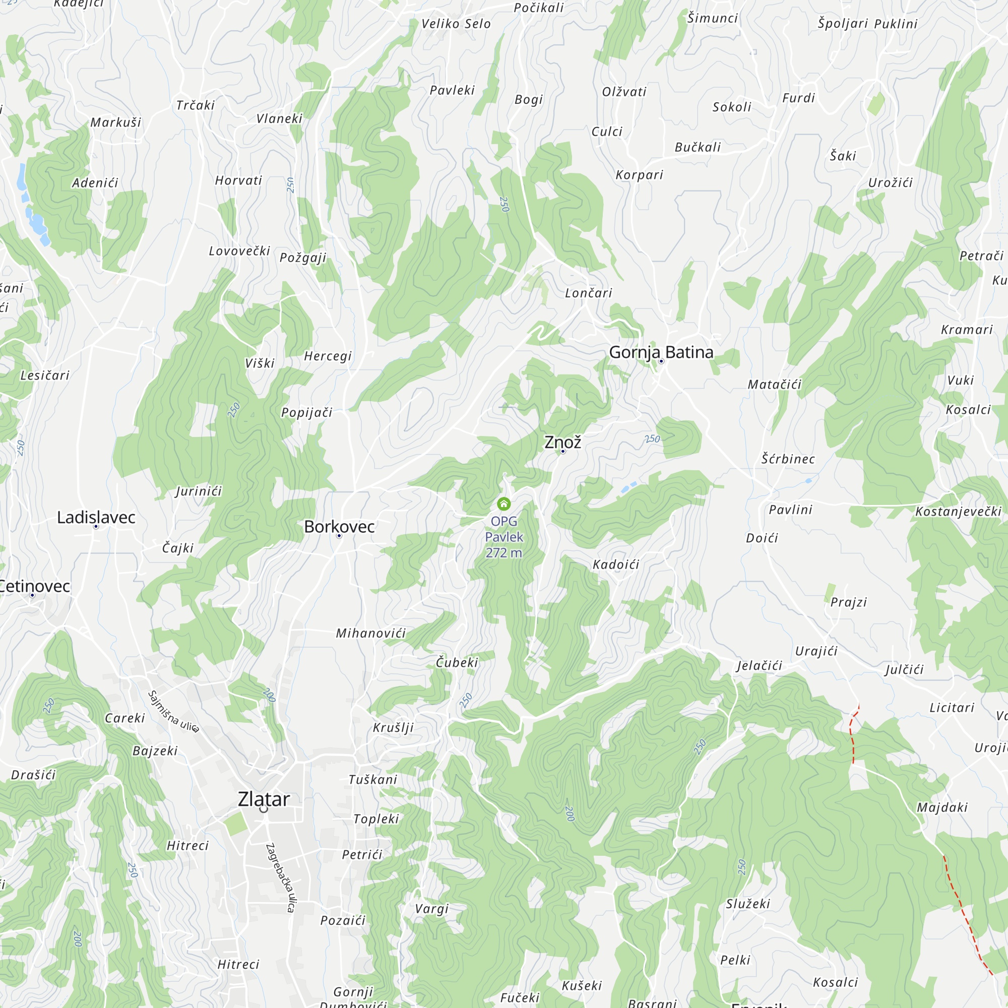 OPG Pavlek map
