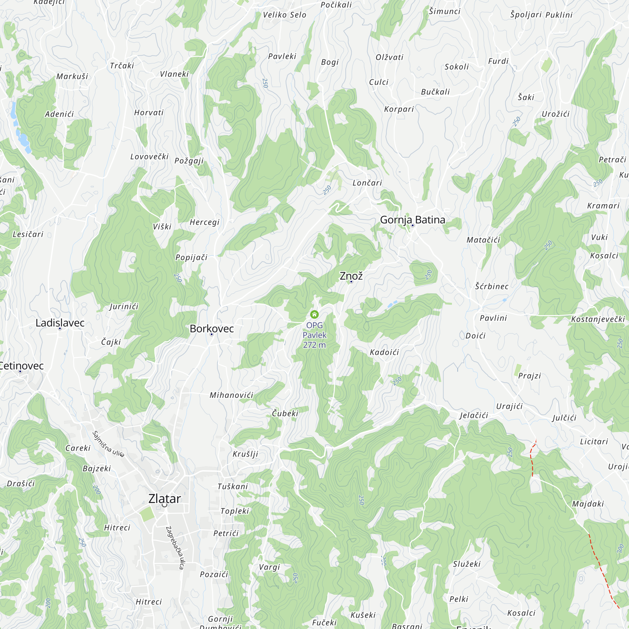 OPG Pavlek map