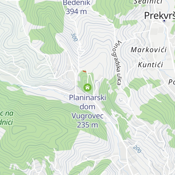 Map of Planinarski dom Vugrovec