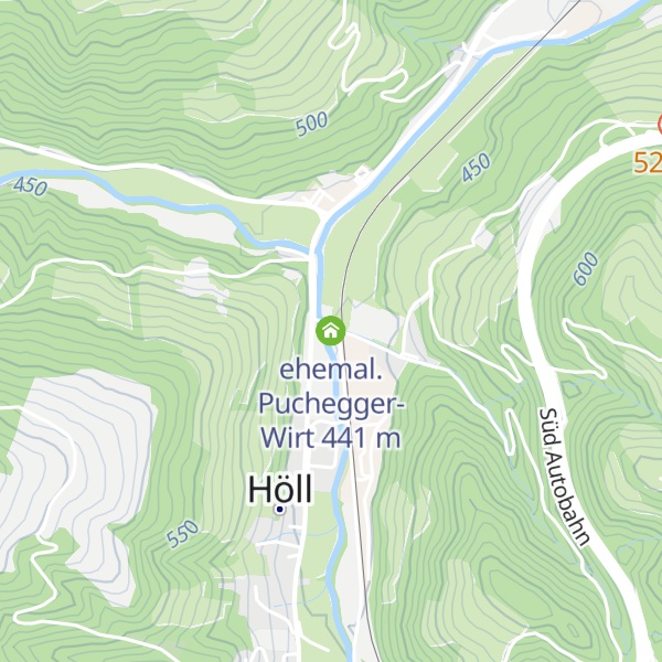 Map of ehemal. Puchegger-Wirt