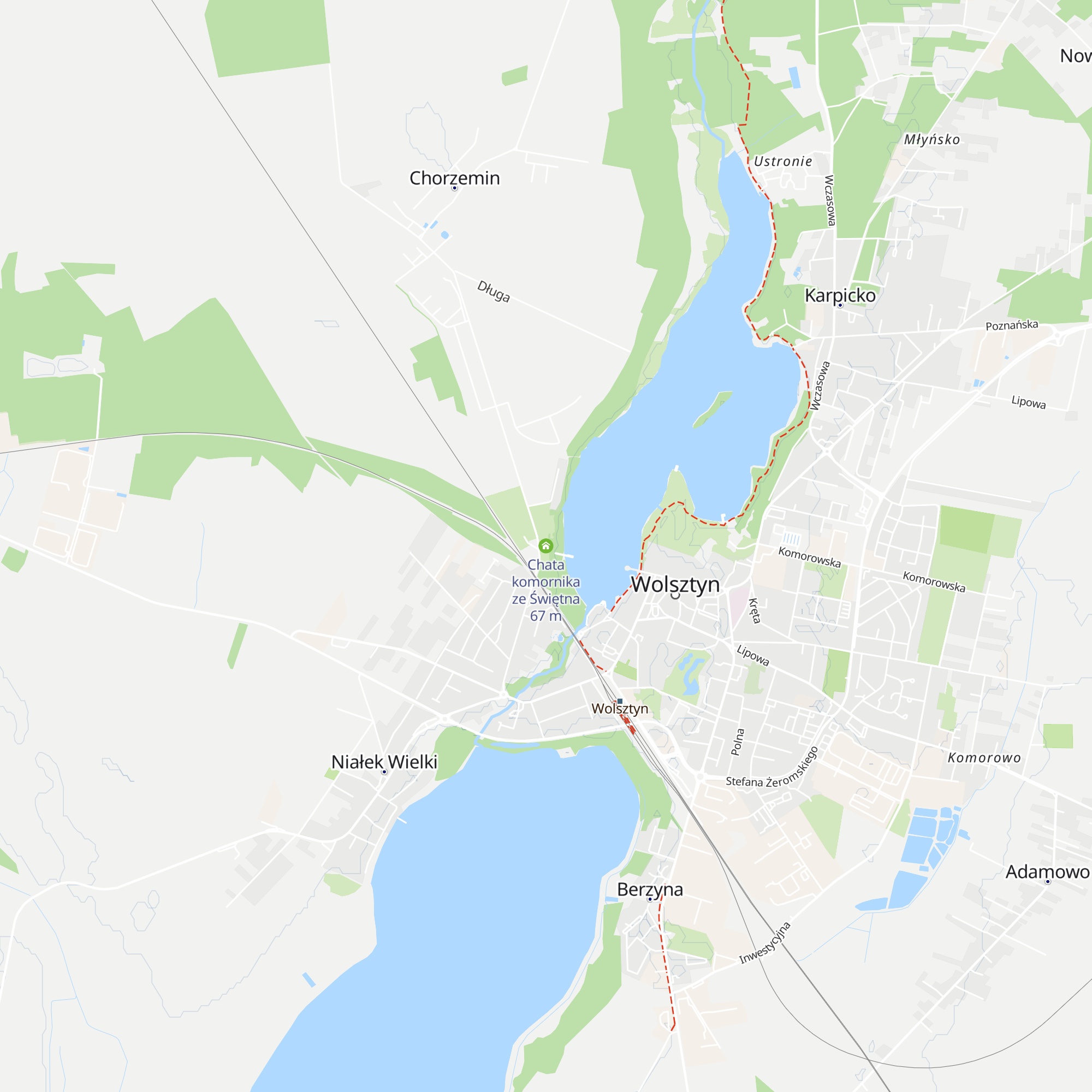 Chata komornika ze Świętna map