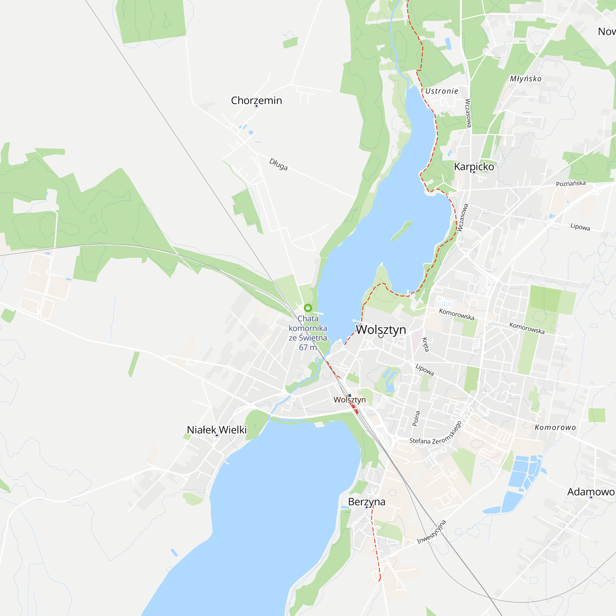 Chata komornika ze Świętna map