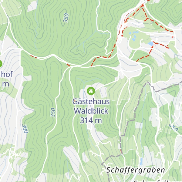 Map of Gästehaus Waldblick