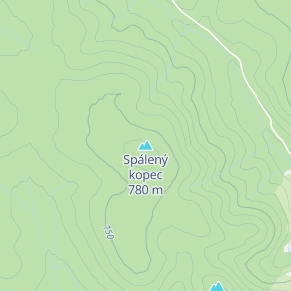 Map of Spálený kopec