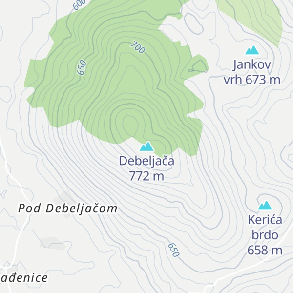 Map of Debeljača
