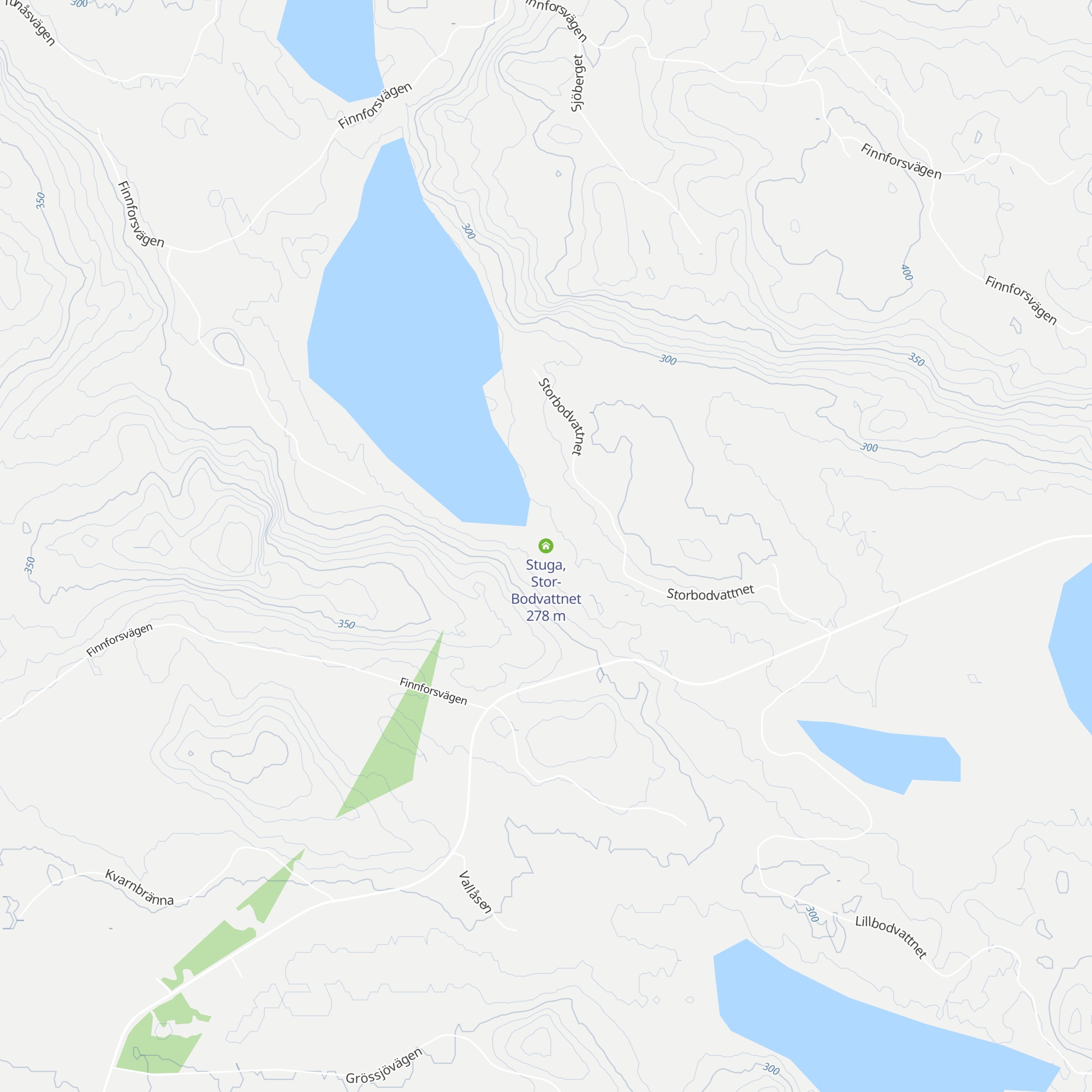 Stuga, Stor-Bodvattnet map