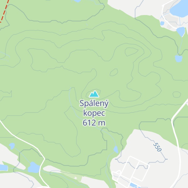 Map of Spálený kopec