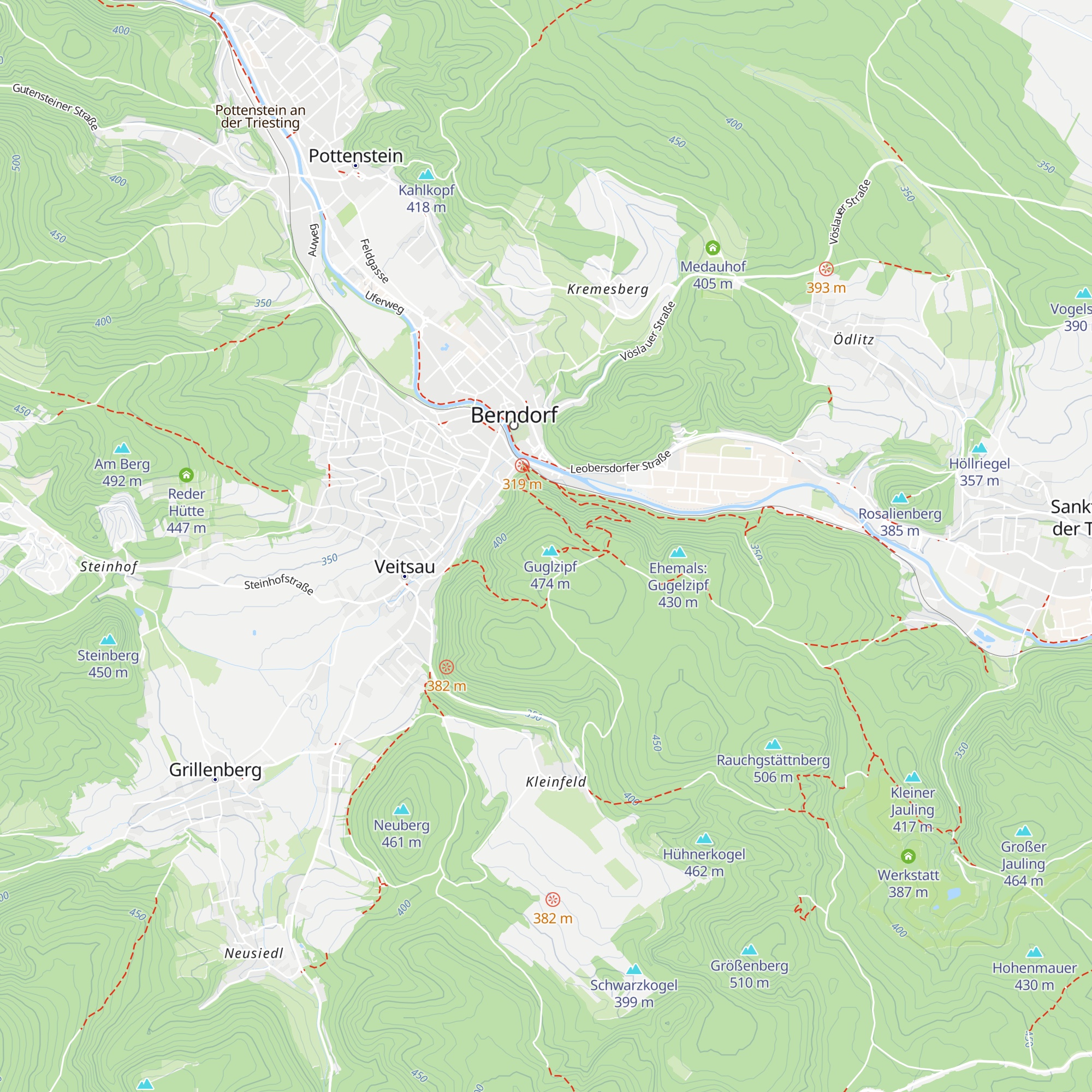 Waldhütte Guglzipf map
