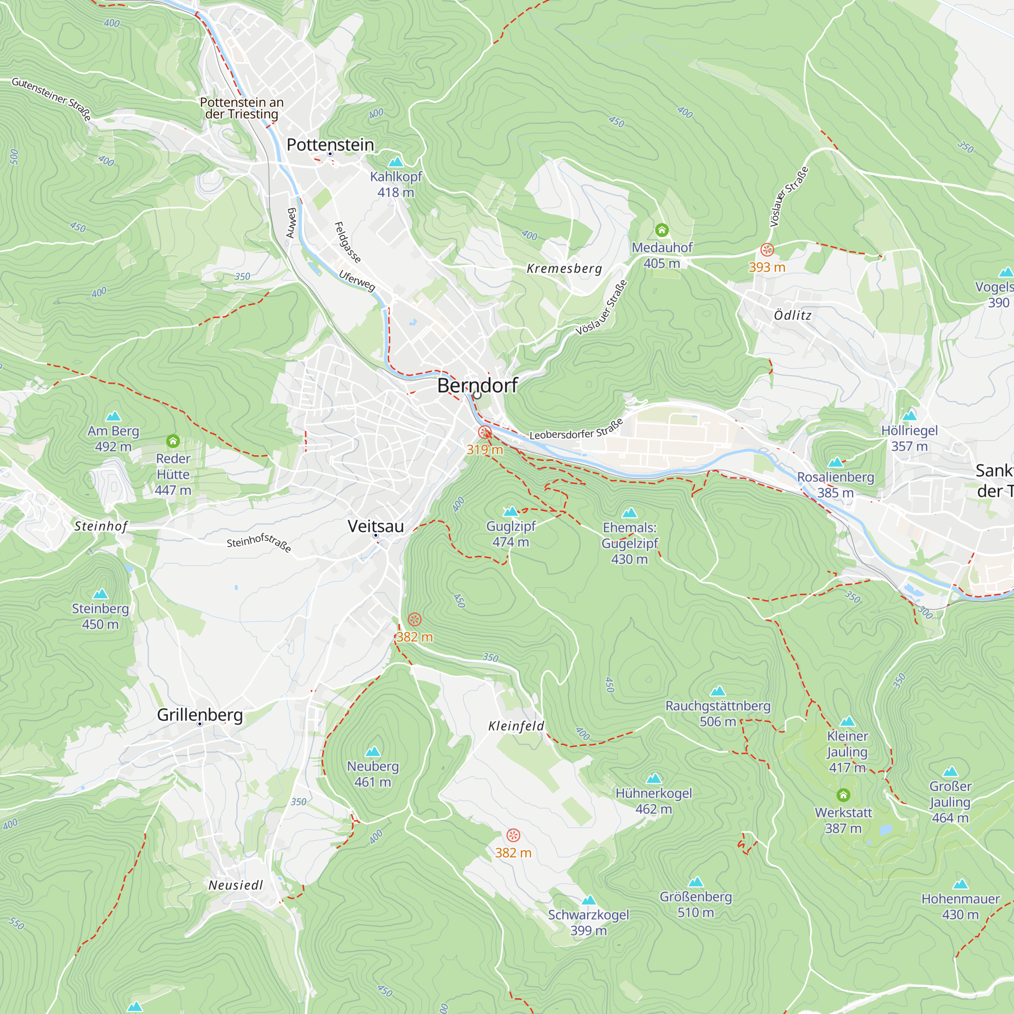 Waldhütte Guglzipf map