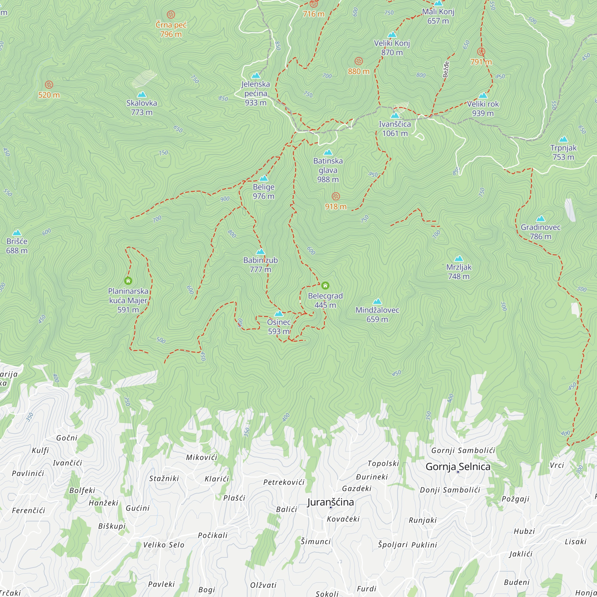 Lovački dom map
