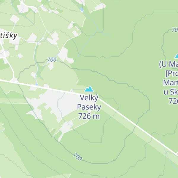 Map of Velký Paseky