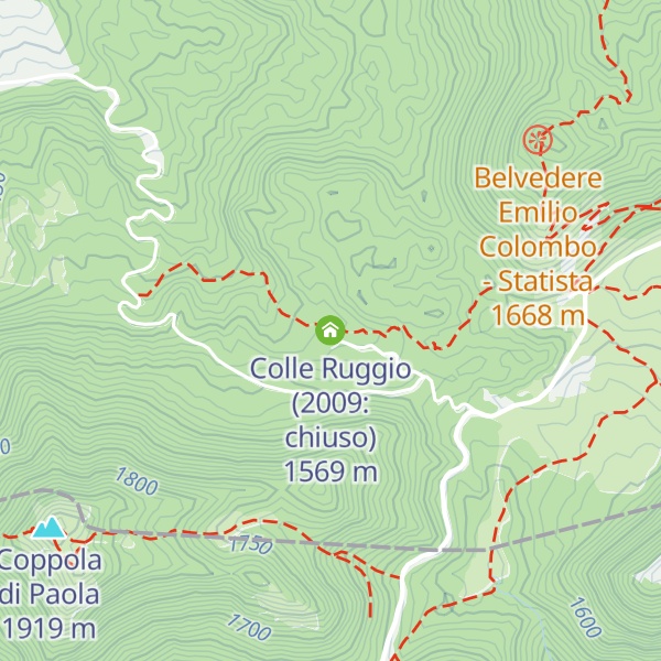 Map of Colle Ruggio (2009: chiuso)