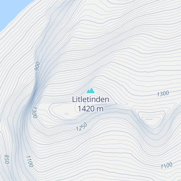 Map of Litletinden