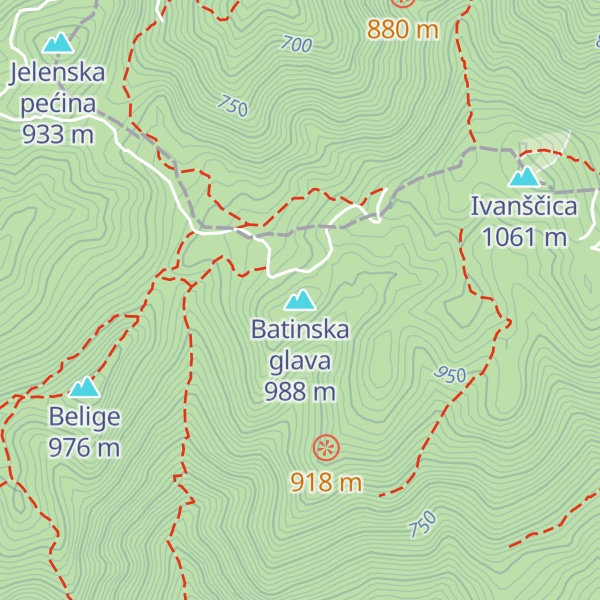 Map of Batinska glava