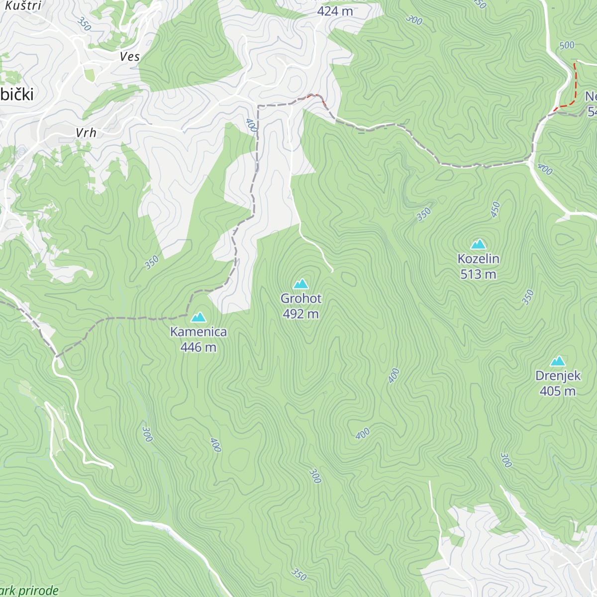 Planinarska kuća Grohot map