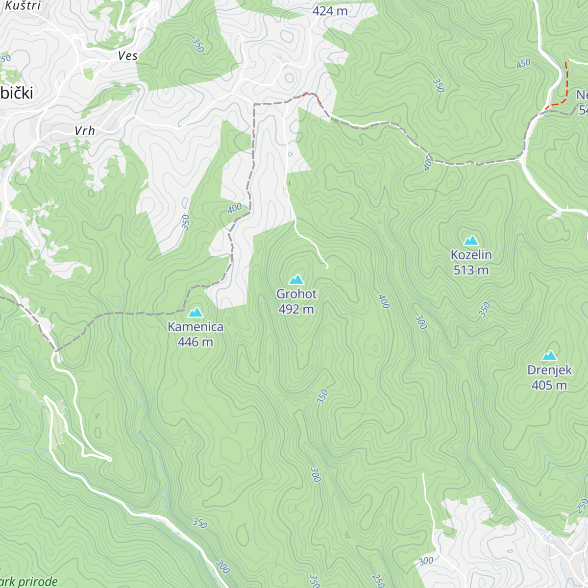 Planinarska kuća Grohot map