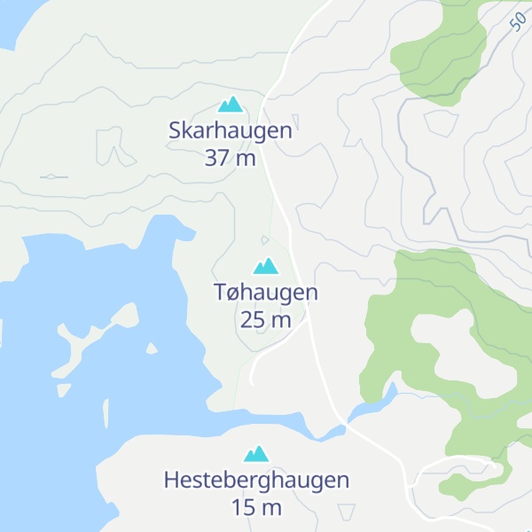 Map of Tøhaugen