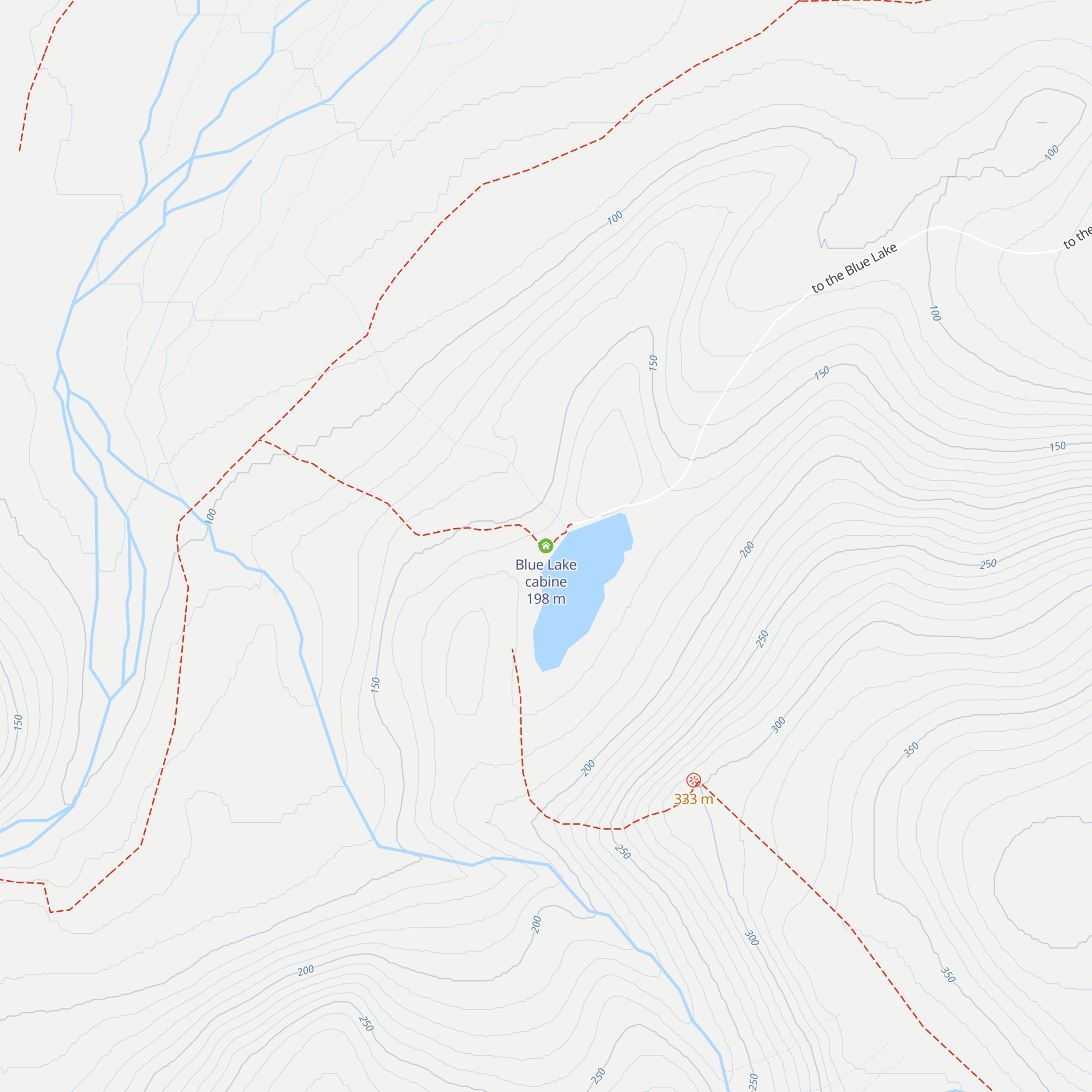 Blue Lake cabine map