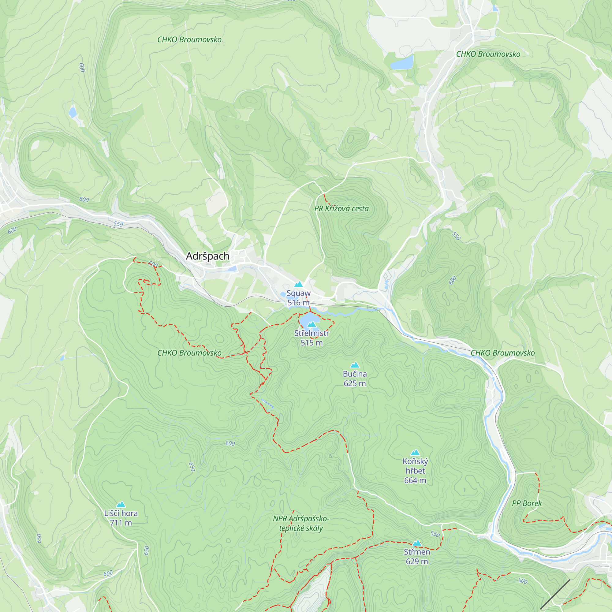 Turistické informační centrum Adršpašské skály map