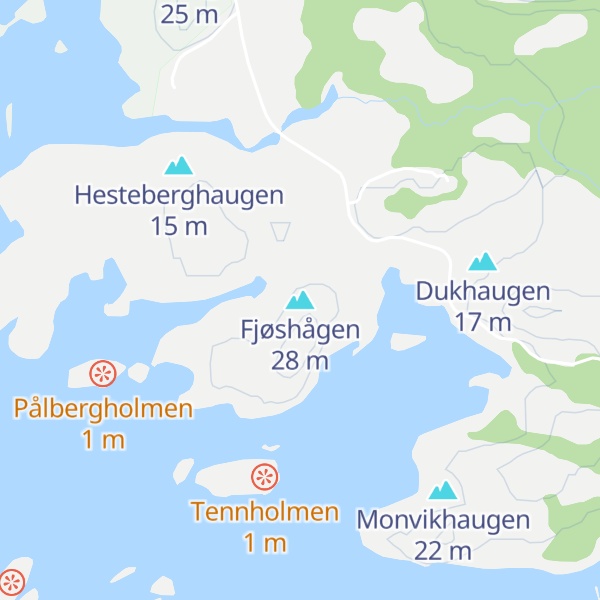 Map of Fjøshågen