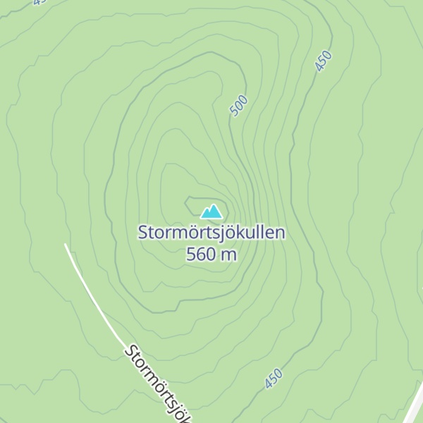Map of Stormörtsjökullen