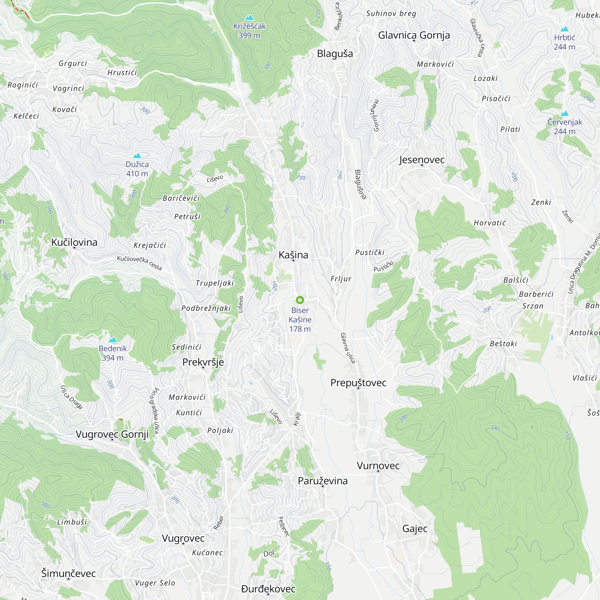 Biser Kašine map