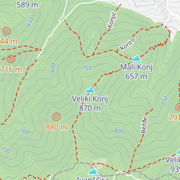 Map of Veliki Konj