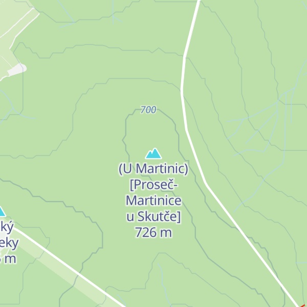 Map of (U Martinic) [Proseč-Martinice u Skutče]