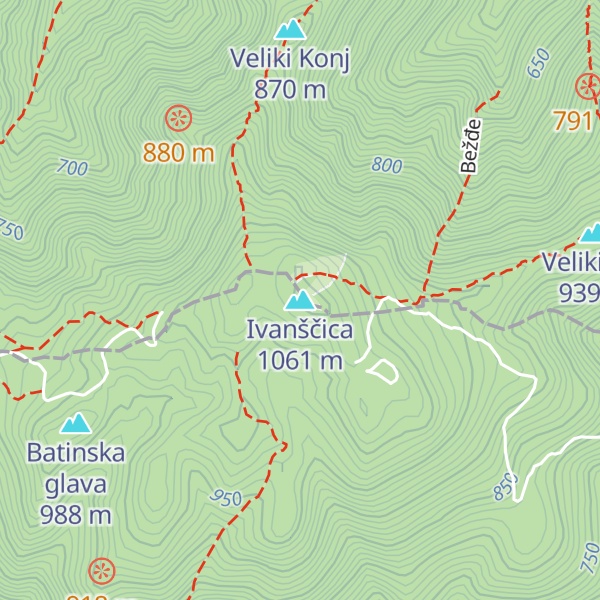 Map of Ivanščica