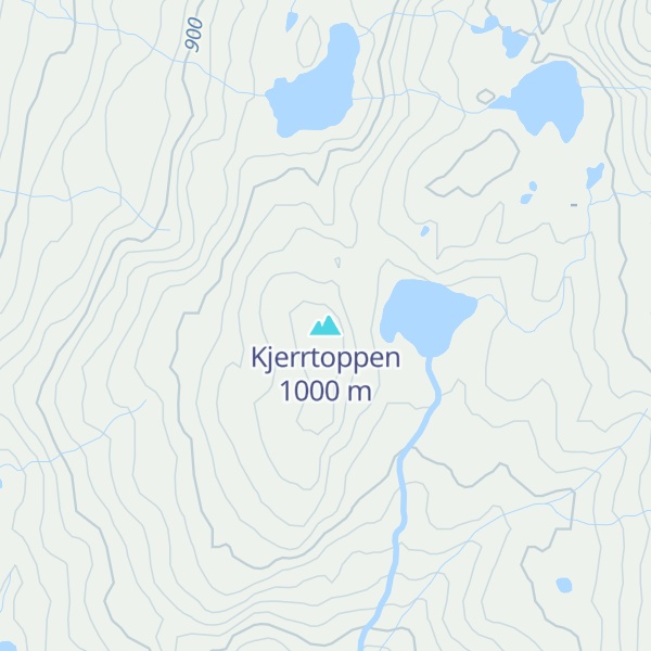 Map of Kjerrtoppen