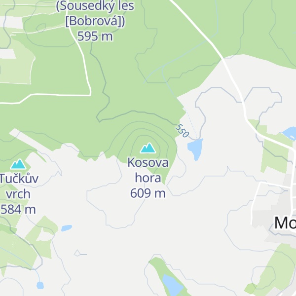 Map of Kosova hora
