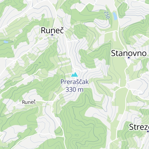 Map of Preraščak