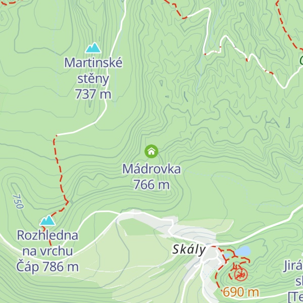 Map of Mádrovka