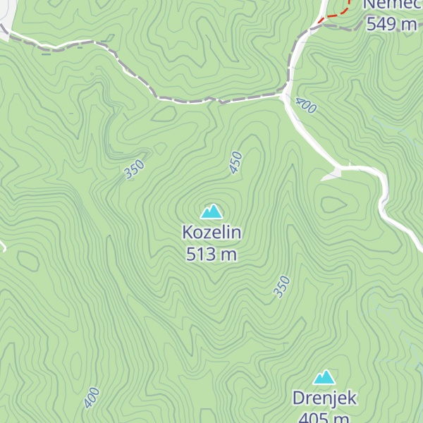Map of Kozelin