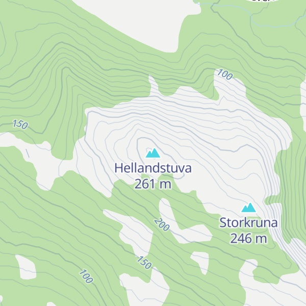 Map of Hellandstuva