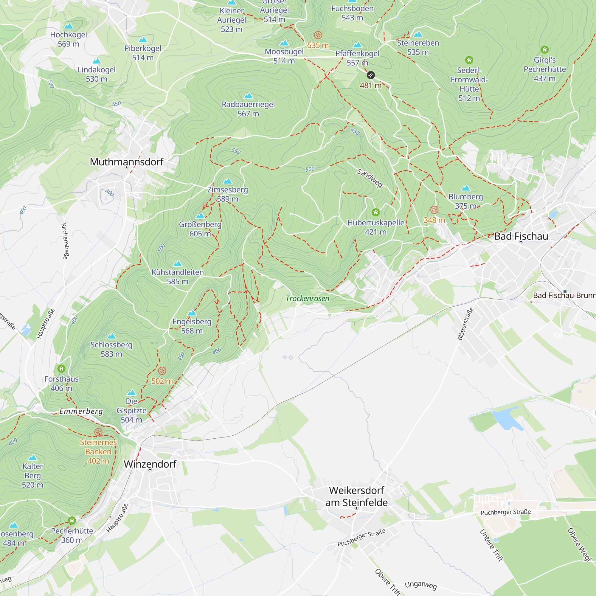 Petra's Weingartenhütte map