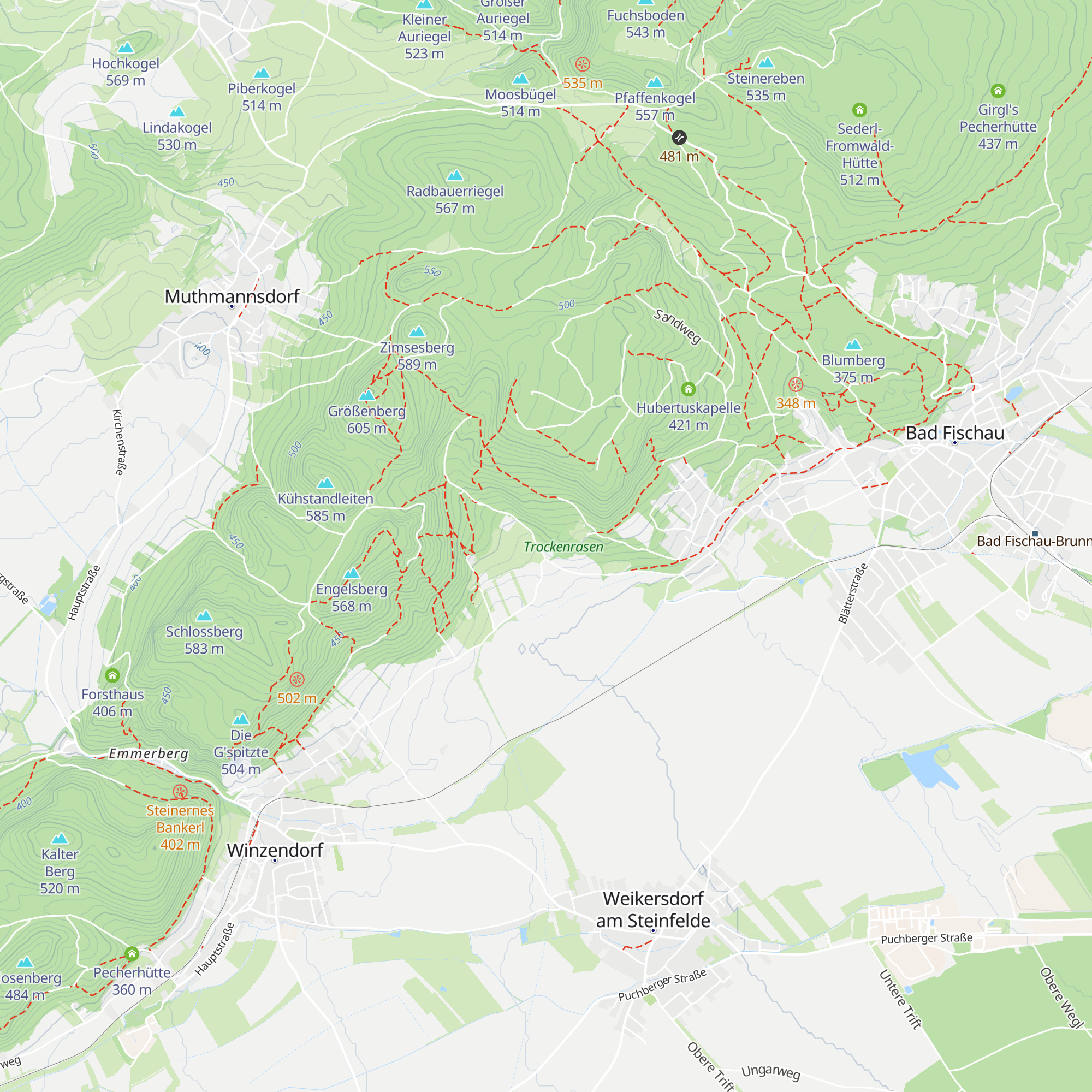 Petra's Weingartenhütte map
