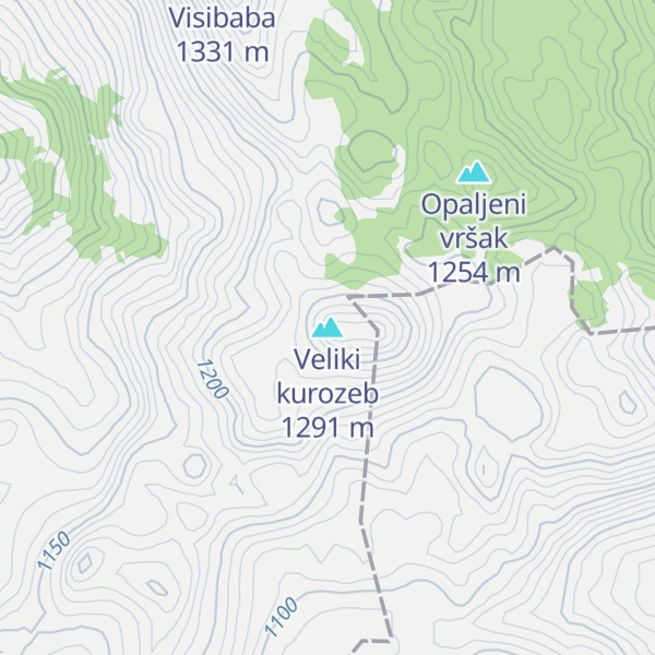 Map of Veliki kurozeb