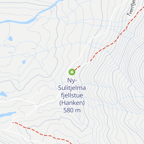 Map of Ny-Sulitjelma fjellstue (Hanken)