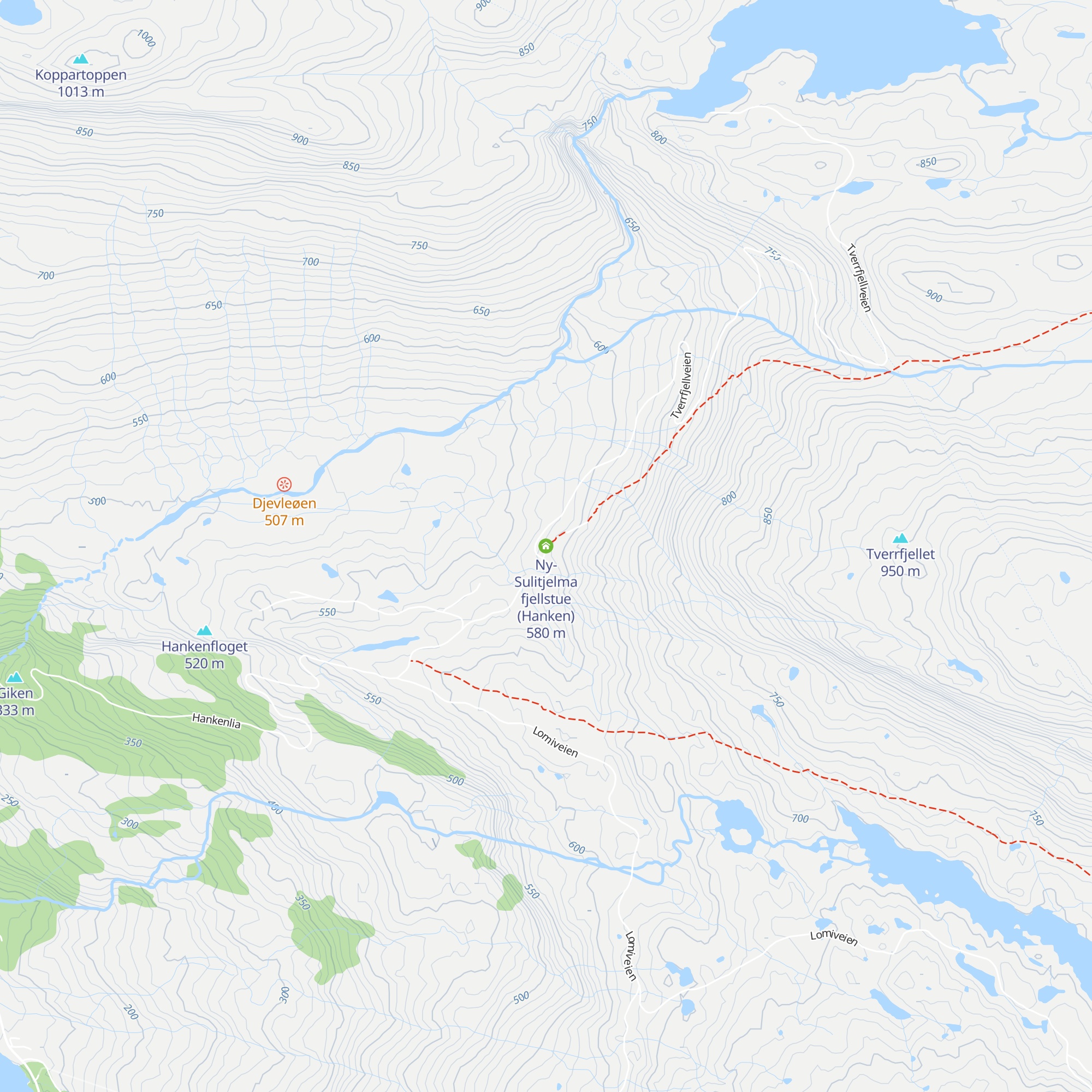 Ny-Sulitjelma fjellstue (Hanken) map